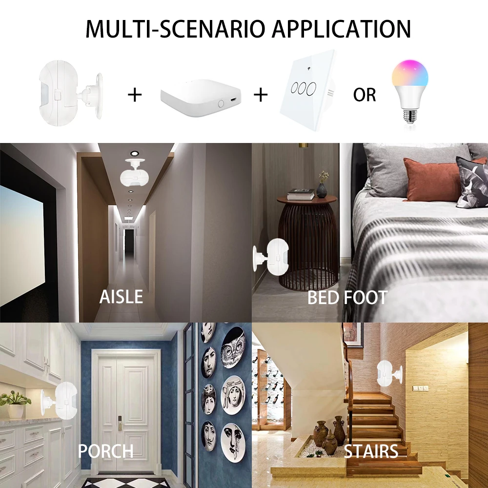 ZigBee-Sensor de movimiento para el hogar, dispositivo de seguridad de cuerpo humano, infrarrojo, Pir, batería, Smart Life, Smartlife, 3,0