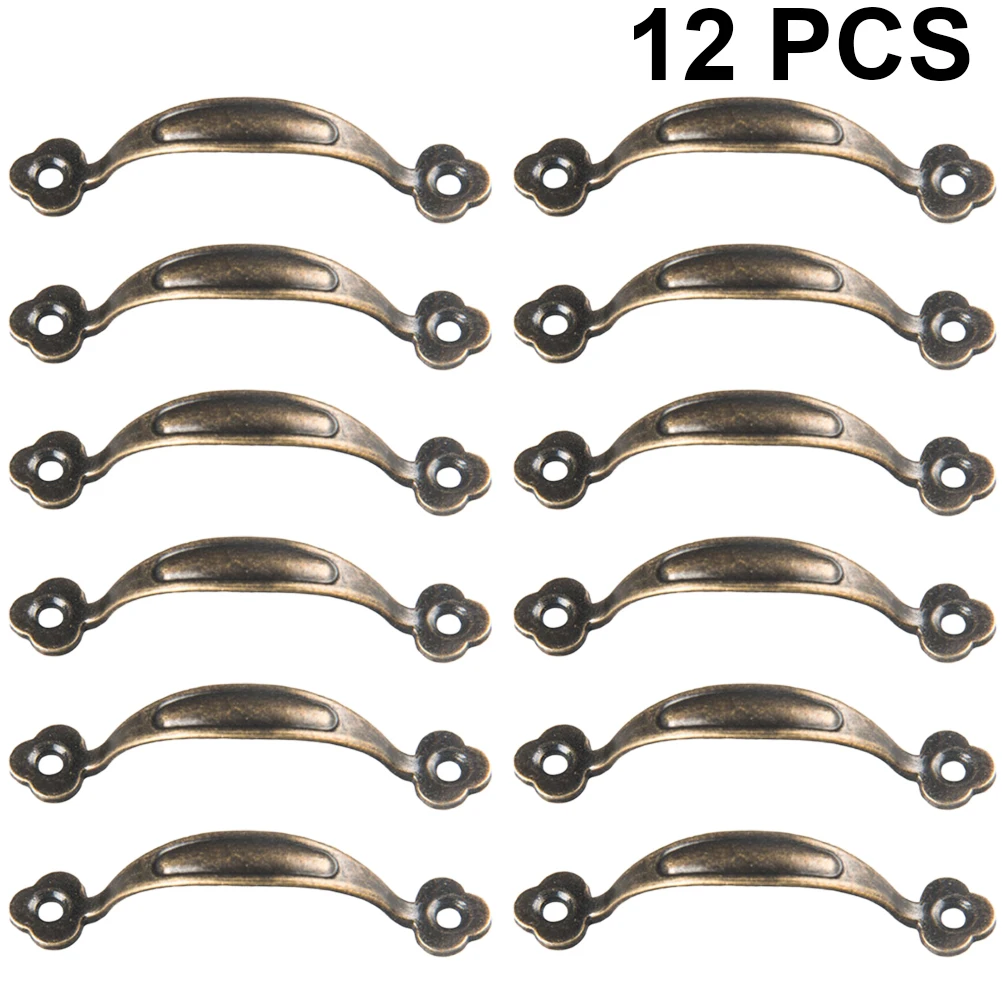 

12 Pcs Zinc Alloy Wardrobe Pull H les Vintage Furniture Door Cabinet Knobs Drawer Hardware Home Decor Bath Office Bar Hotel Use