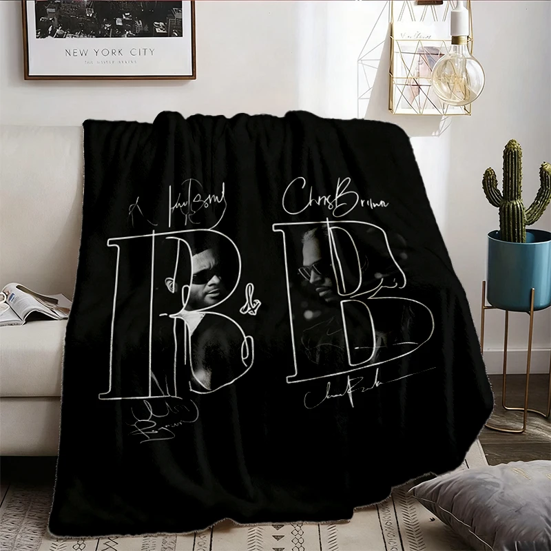 Raymond and Brown Concert Flannel Blanket, Usher X Chris Flannel Throw, RB Concert Cozy Blanket