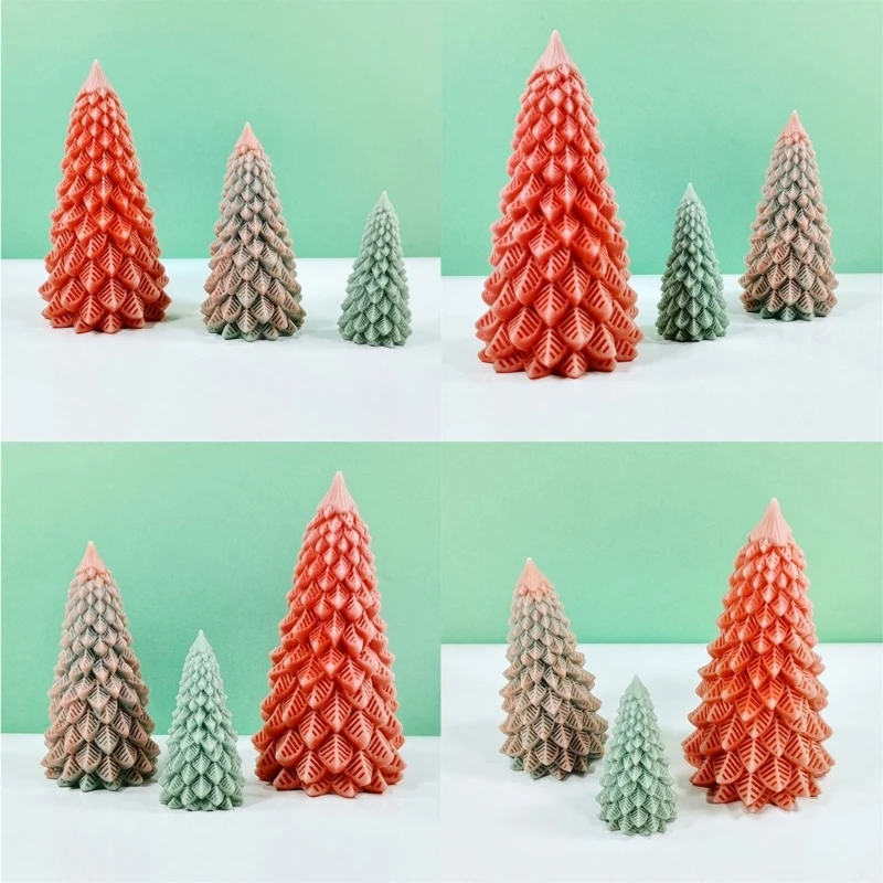 3D Weihnachtsbaum Kerze Silikonform DIY Aromatherapien Gips Seife Harz Kuchen Backformen Home Decor Festival Drop Shipping