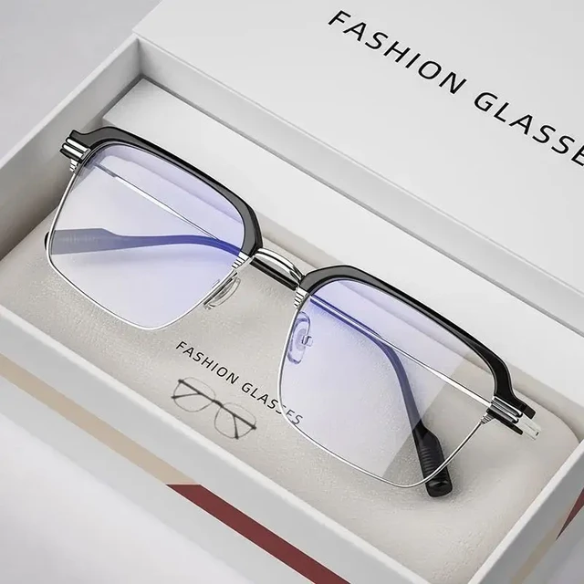 Gafas de vision de lejos a la moda para mujer gafas de lectura de Metal de lujo presbicia estilo de negocios Unisex gafas transparentes de medio marco AliExpress