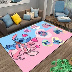 Tapis de jeu à motif Disney Stitch, tapis CAN o, décor de chambre à coucher, salon, polymère rampant, cadeau de Noël