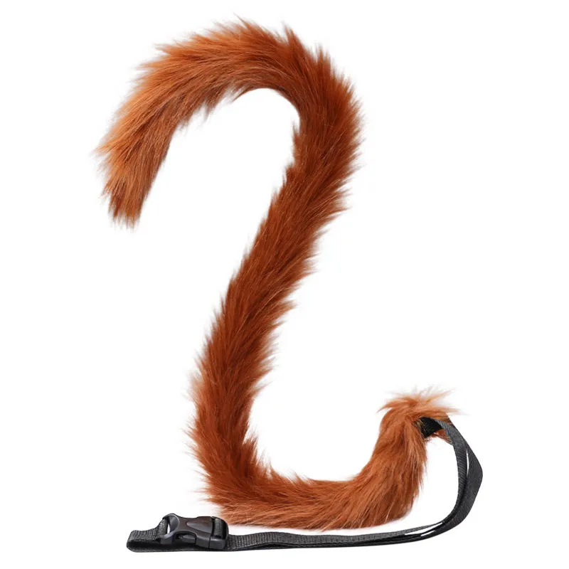 Kawaii peluche Cat Tail Cosplay accessori per costumi JK Girl LOlita Cats Tail Party Halloween Cosplay puntelli 80cm Faux Animal Tail