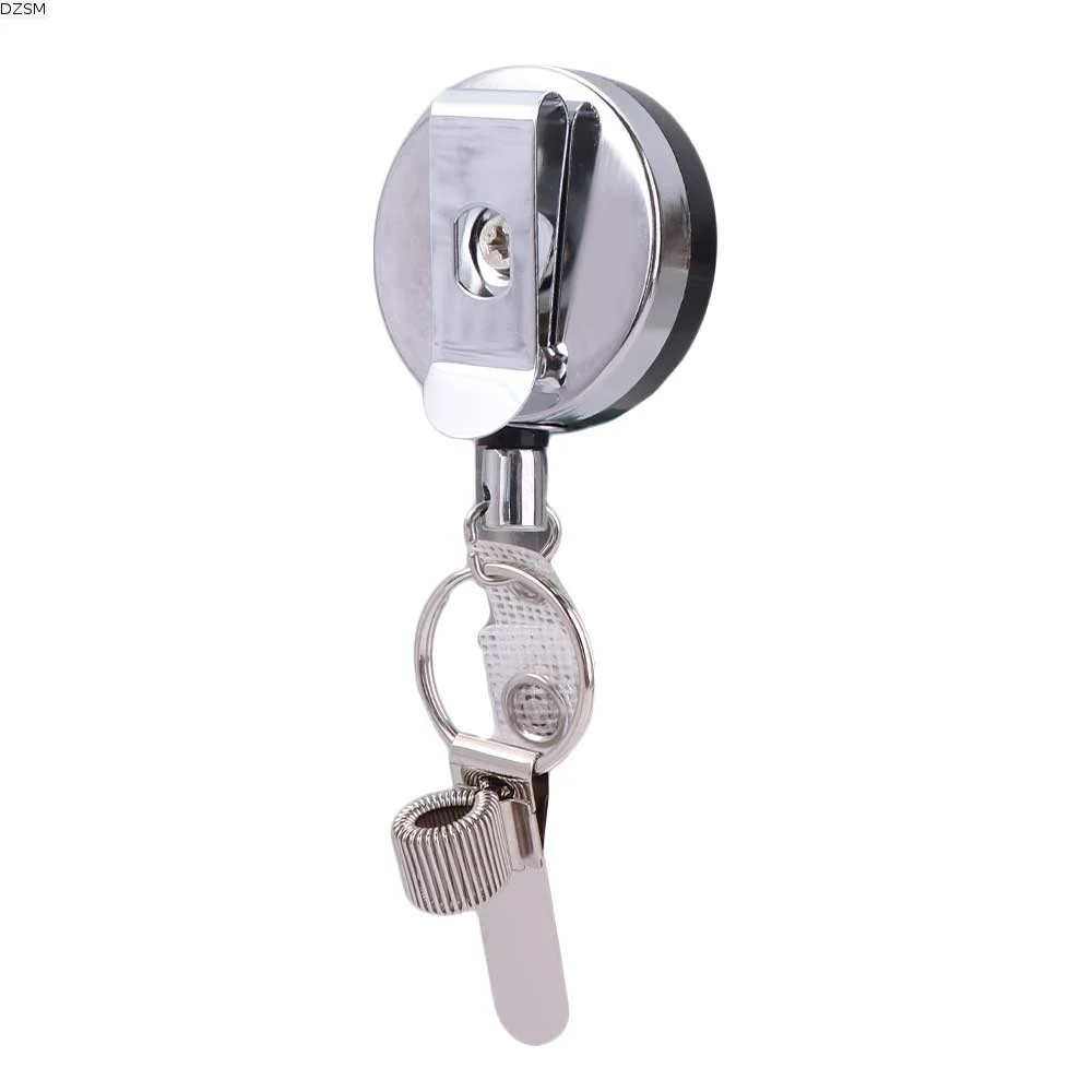 Badge Reels Retractable Pen Clip Belt Clip Key Ring Pull Pen Holder Heavy Duty Durability Pen Lanyard Carpenters Workers
