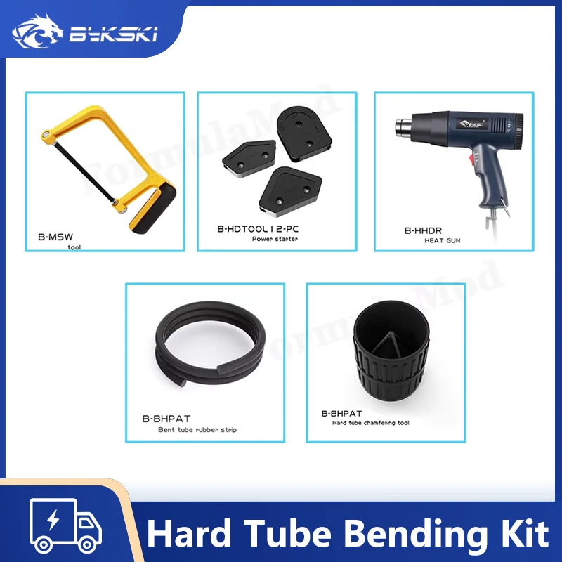 

Набор для гибки жестких трубок Bykski для OD12/14/16 мм, акрил/PMMA/PETG, гибочный резак, фаска, система водяного охлаждения, набор инструментов для пресс-форм