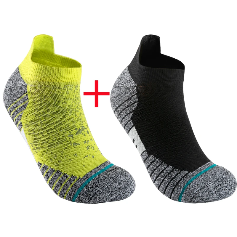 Calcetines invisibles de compresión para hombre y mujer, medias de protección para ciclismo de montaña, deporte, agarre, Barre, 2 pares