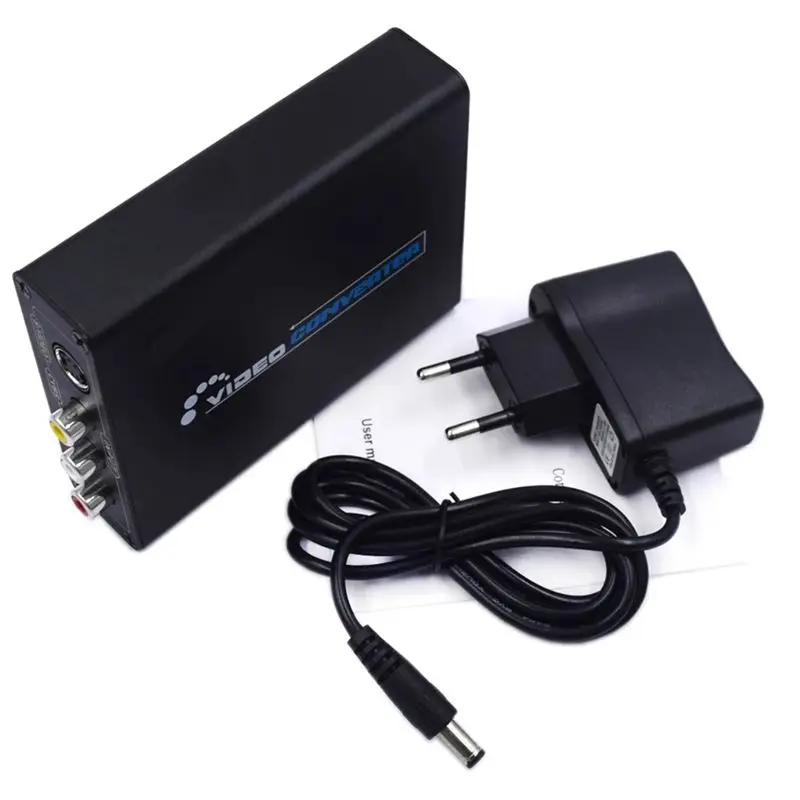 AED6-AV S-Video CVBS Converter Audio -Compatible To S VIDEO+S S VIDEO Composite Switcher Adaptor Upscaler HD 3RCA EU PLUG