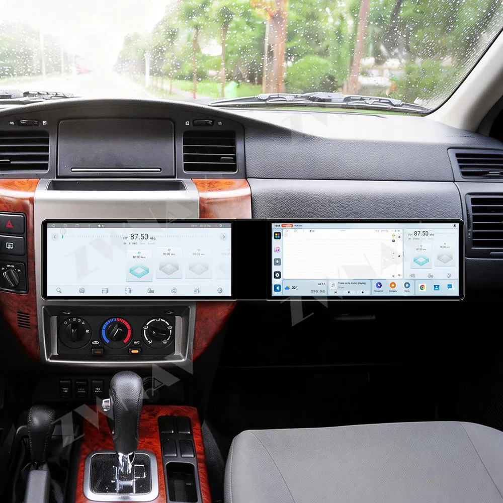 Para Nissan Safari Y61 2004-2012, Player Multimídia GPS para Carro com Tela Dupla HD de 12.3" Android 13, Acessórios Internos, Unidade Principal
