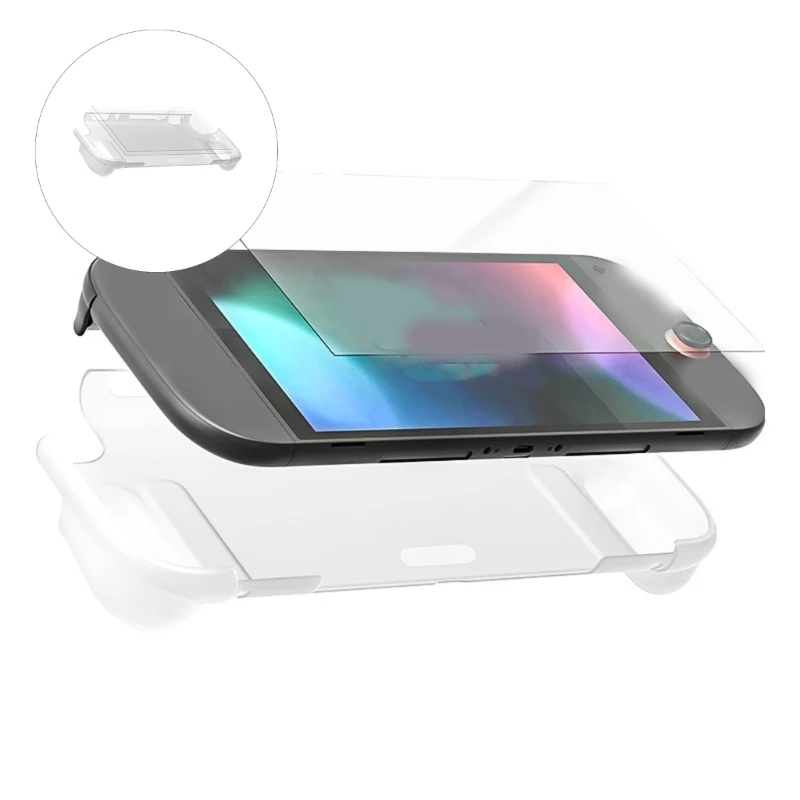 

Upgrades TPU Case & Tempered Glass Screen Protector Shockproof Cover Easy to Use for Game Consoles Game Consoles 896C