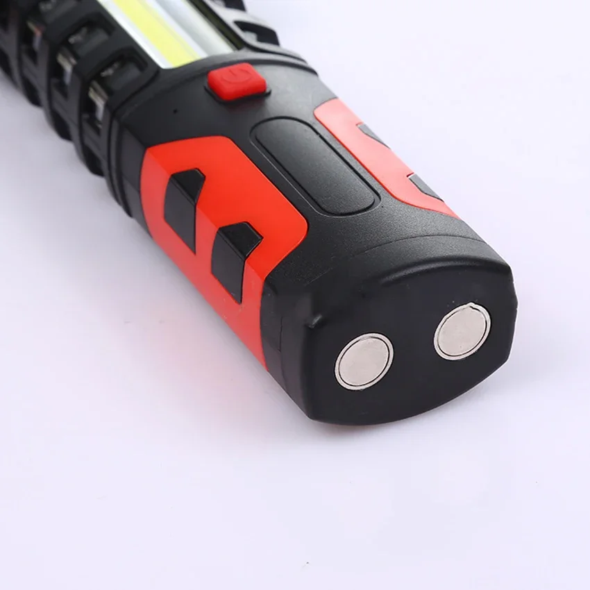 Ricaricabile HA CONDOTTO LA Torcia Elettrica Luce del Lavoro con il Magnete, Gancio, Martello di Sicurezza, 5 Modalità, per Auto, campeggio, Sicurezza, Uso di Emergenza