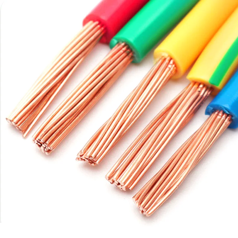 Cabo Elétrico de Cobre BVR, Fio Flexível de PVC 0.3 0.5 0.75 1 1.5 2.5mm², Fio de Alimentação 5m 10m 20m 50m 100m