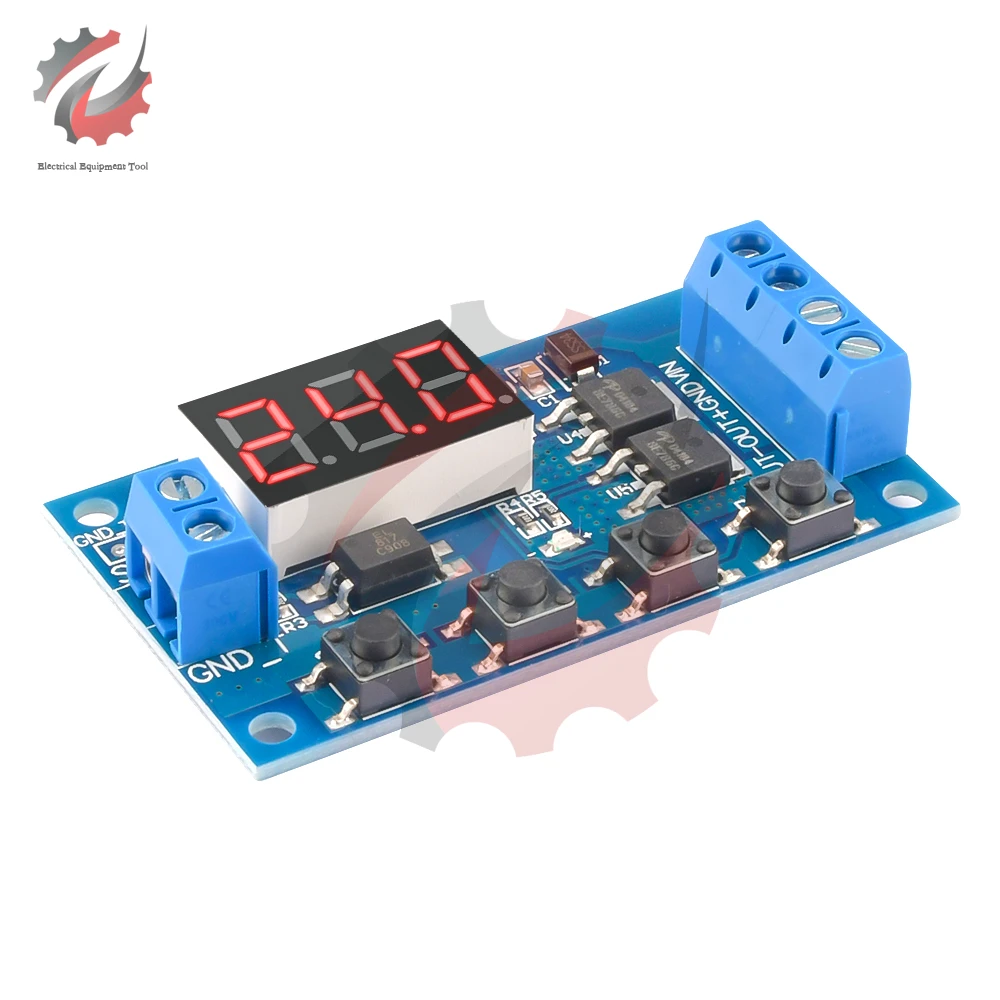 DDC-432 DC 5V-30V Dual MOS LED Digital Delay Controller Time Delay Relay Trigger Cycle Timer Delay Switch Timing Control Module