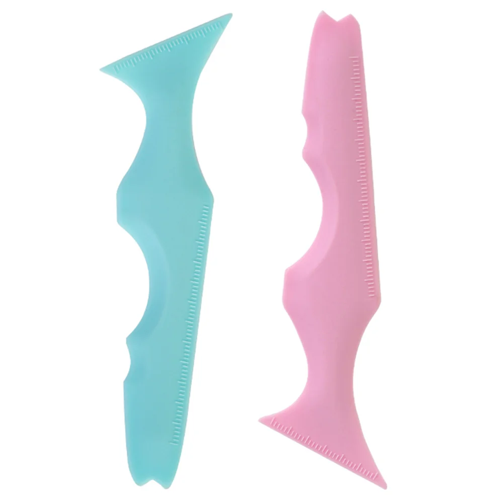 Plantilla de posicionamiento de maquillaje Universal, mango ergonómico, ayuda para delineador de ojos, herramienta de dibujo de diseño de ojos y labios simétricos rápidos, 2 uds.
