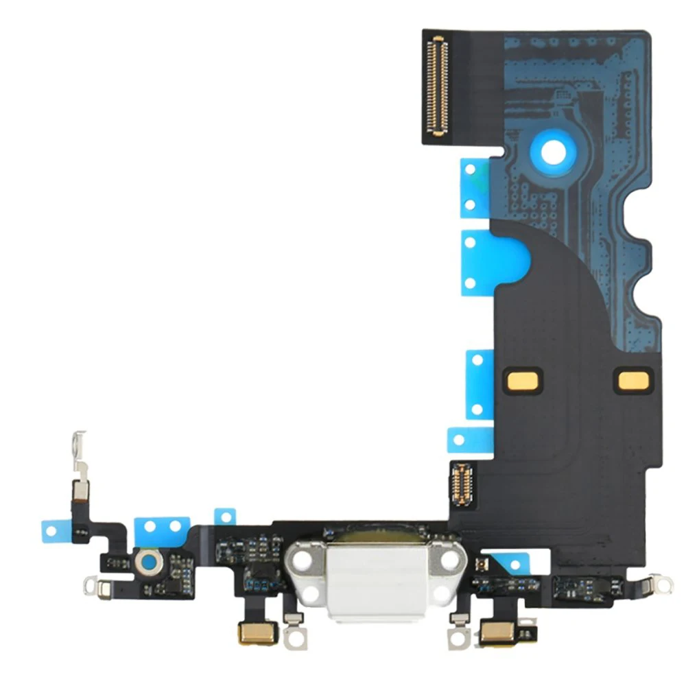 Charging Port USB Dock Flex Cable with Microphone Signal Antenna Replacement and screen waterproof adhesive for iPhone 8 8 Plus