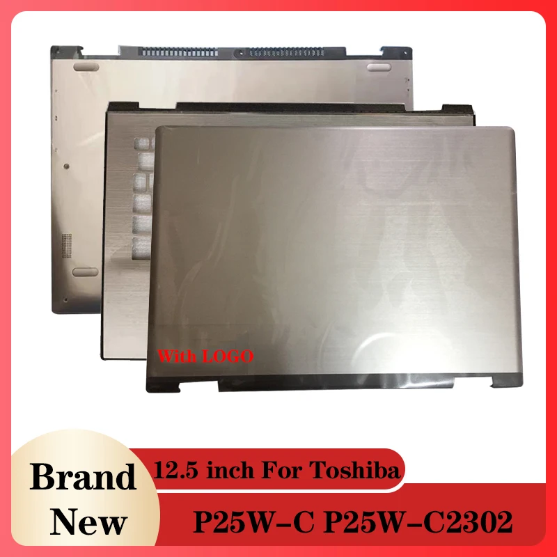 

Новый ноутбук для Toshiba P25W-C P25W-C2302, задняя крышка ЖК-дисплея/Упор для рук/нижний корпус, компьютерный чехол, серебристый