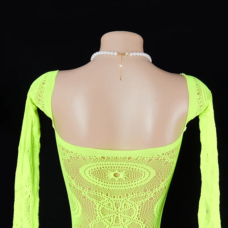 جديد تيدي بيبي دول شفافة ساحة الرقبة ارتداءها مثير النساء الملابس الداخلية الجوف خارج شبكة Bodycon فستان الملابس الداخلية المثيرة #5