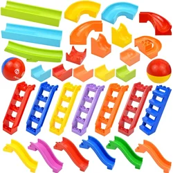 Big Size Building Block Maze Funnel Balls Parts Marble Race Run Track Slide Ladder Large Bricks Compatible Assemble Duploes Toys