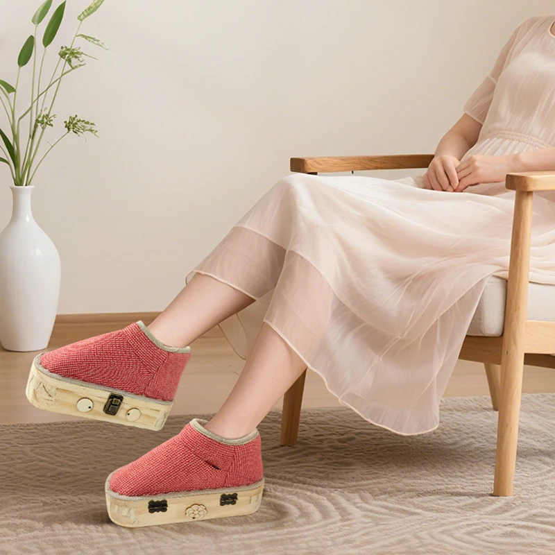 Moxibustion Foot Thermal Burner Soothing Aching Feet Relieving Soreness Improving Sleep Health Care Moxa Shoes