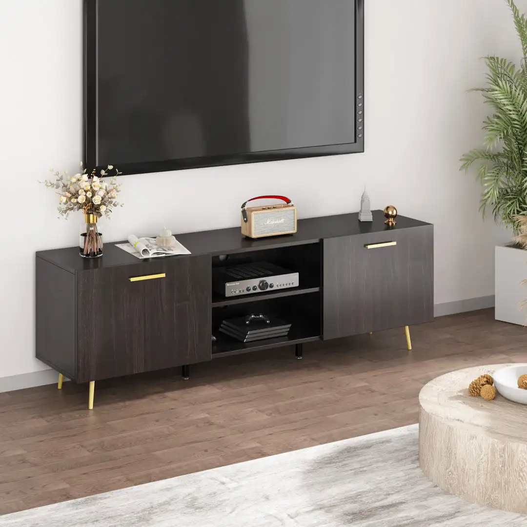 forMorden TV Stand Storage Media Console Entertainment Center with Storage Multi Function Wholesale Wooden Furniture  Meuble Tv