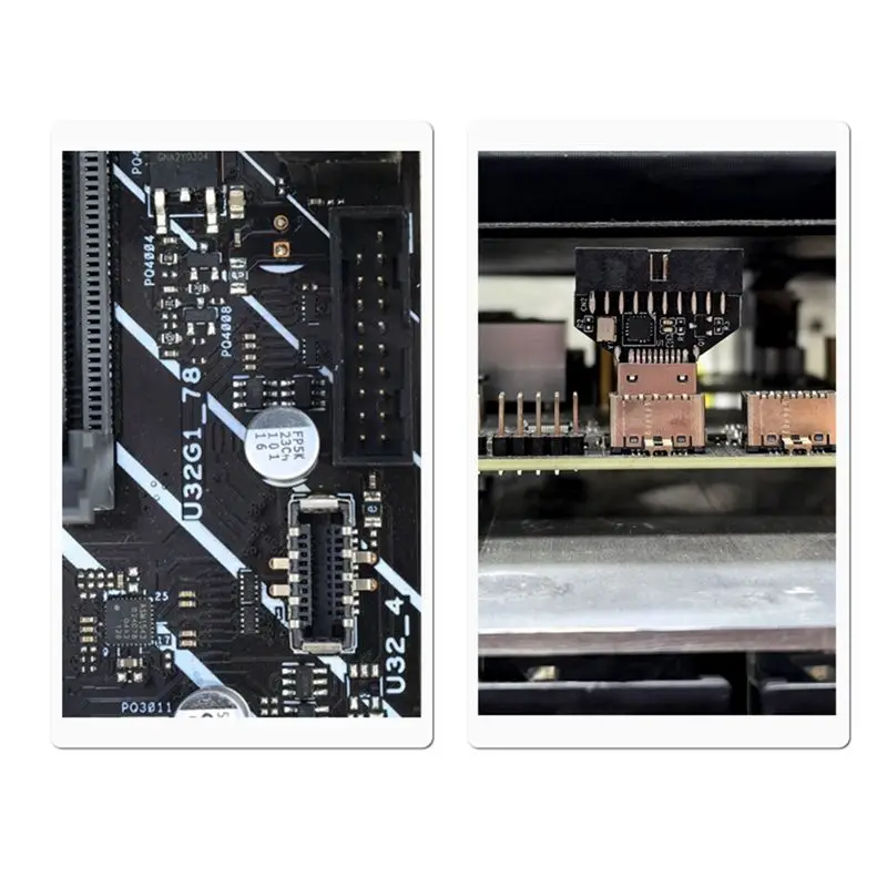 B76B USB3 Type-E 20Pin to USB 19Pin Adapter Motherboard Type-E Expansion Card to Chassis Front Panel Converter