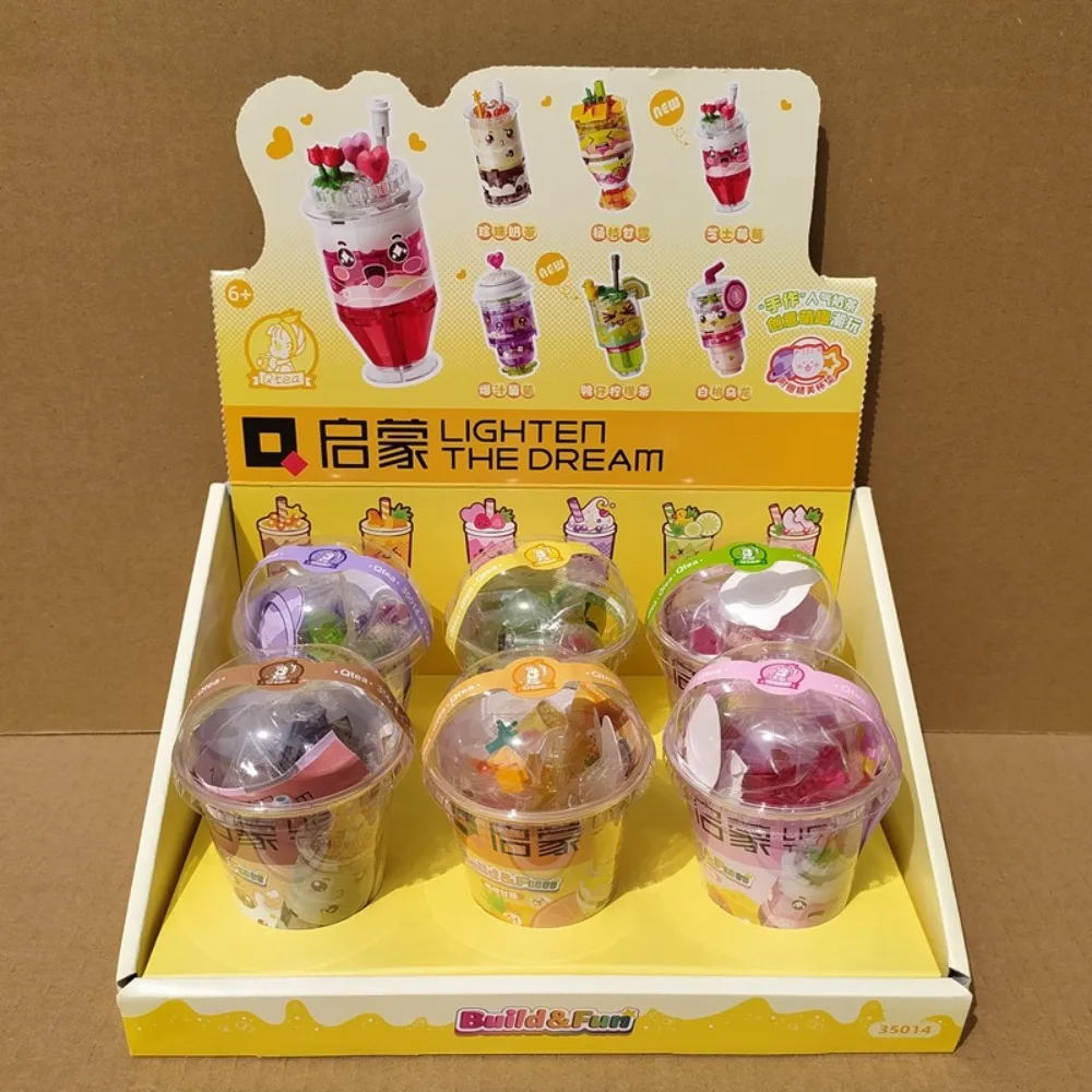 Keeppley Building Blocks Milk Tea Shop Simulate The Production of Milk Tea Assembling Building Block Models Children Event Gift