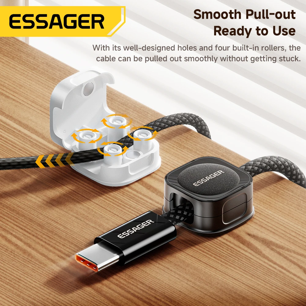 Essager Cable Organize 3/6 PCS Magnetic Management Wire Winder Clips Cord Holder Desk Organizing Cable Holder for headphone cord