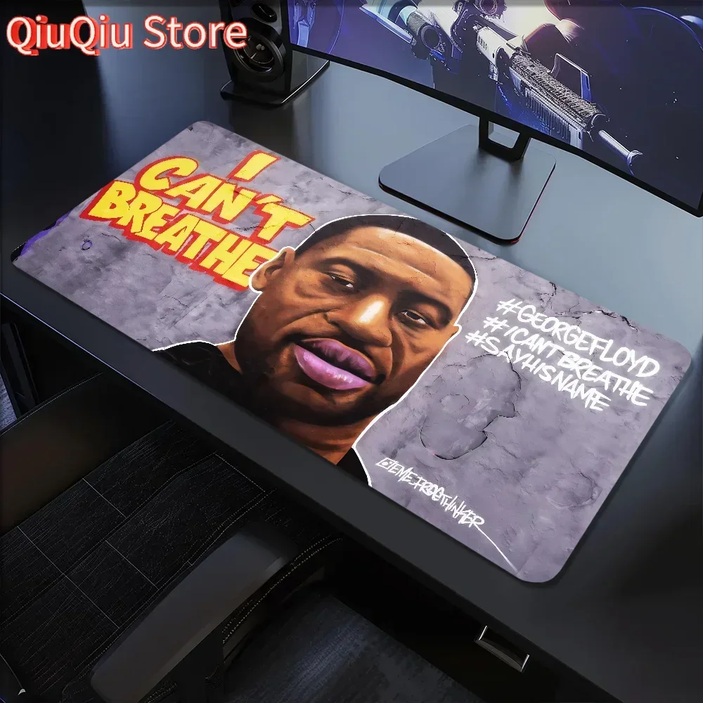 

George Floyd Mouse Pad Large Desk Mat Keyboard Ergonomic Office Rubber PC Non-slip Anti-fray Home Custom