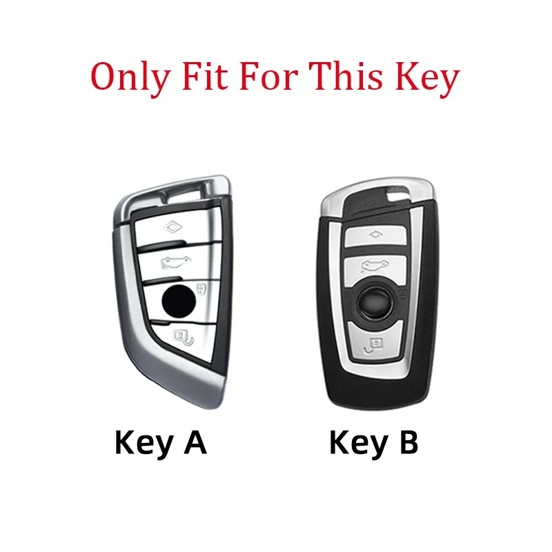 Metal Car Remote Key Case Cover Shell Fob For BMW X1 X3 X5 X6 X7 G20 G30 G05 F15 F16 1 3 5 7 Series F01 F02 G11 F48 F39 Keyless