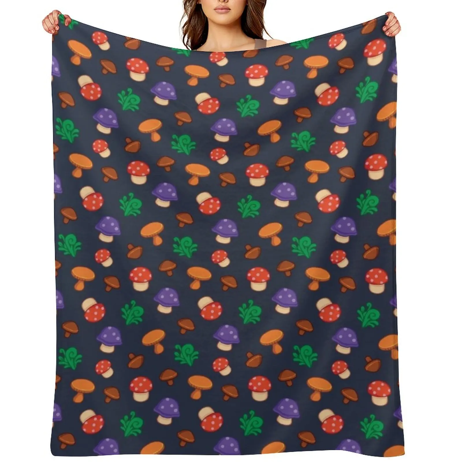 

Stardew Valley Mushrooms Throw Blanket For Sofa Thin warm for winter halloween Summer Beddings Blankets