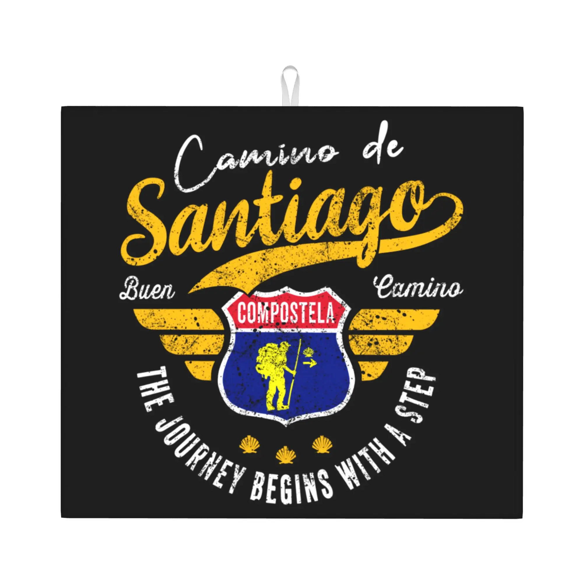 Drying Mat For Kitchen Buen Camino De Santiago Water Absorbent Compostela Peregrino  On Slip Kitchen Counter Protector Mat