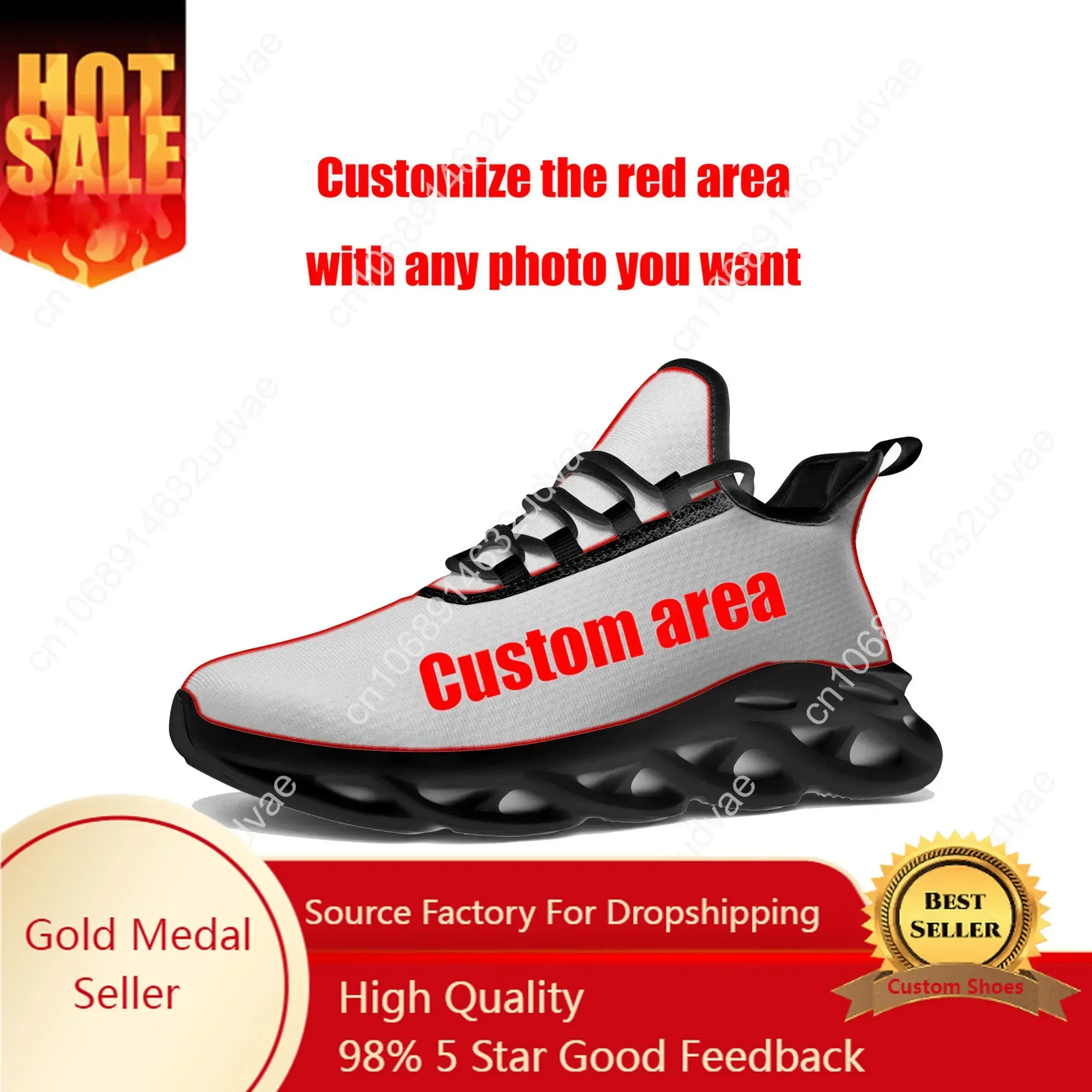 Custom Flats Sneakers Heren Dames Sport Hardloopschoenen Hoge Kwaliteit Diy Sneaker Veters Up Mesh Schoeisel Op Maat Gemaakte Schoen