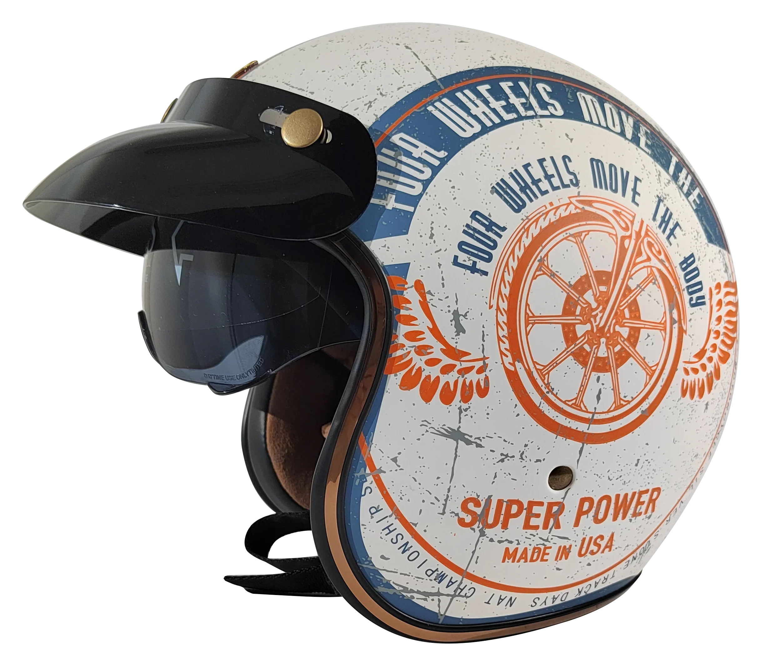 

Classic 3/4 Open Face Motorcycle Helmet - DOT Approved Vintage Chopper Design for Men & Women - Lightweight & Comfort Fit