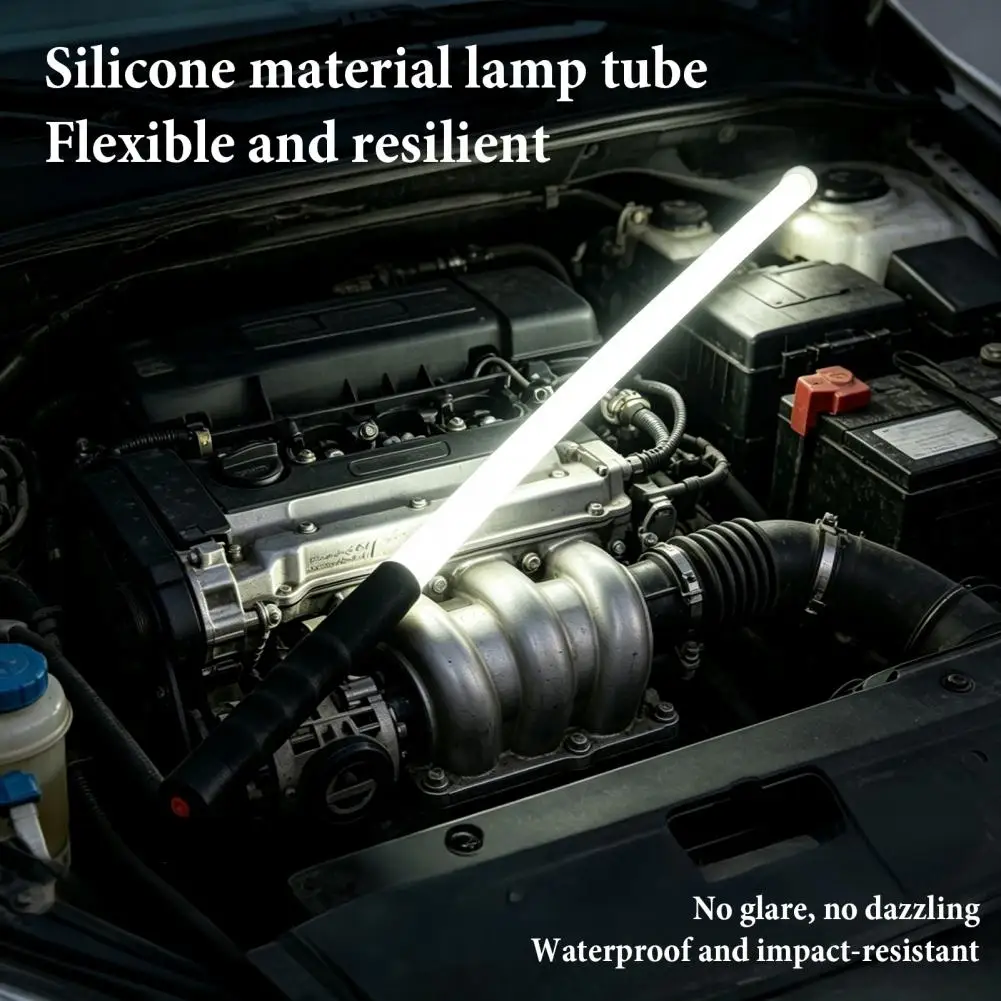 Flexible LED Work Light, 22 Inch Bendable Gooseneck Light for Car Repair, Rechargeable Underhood Inspection Lamp, Work Lamp