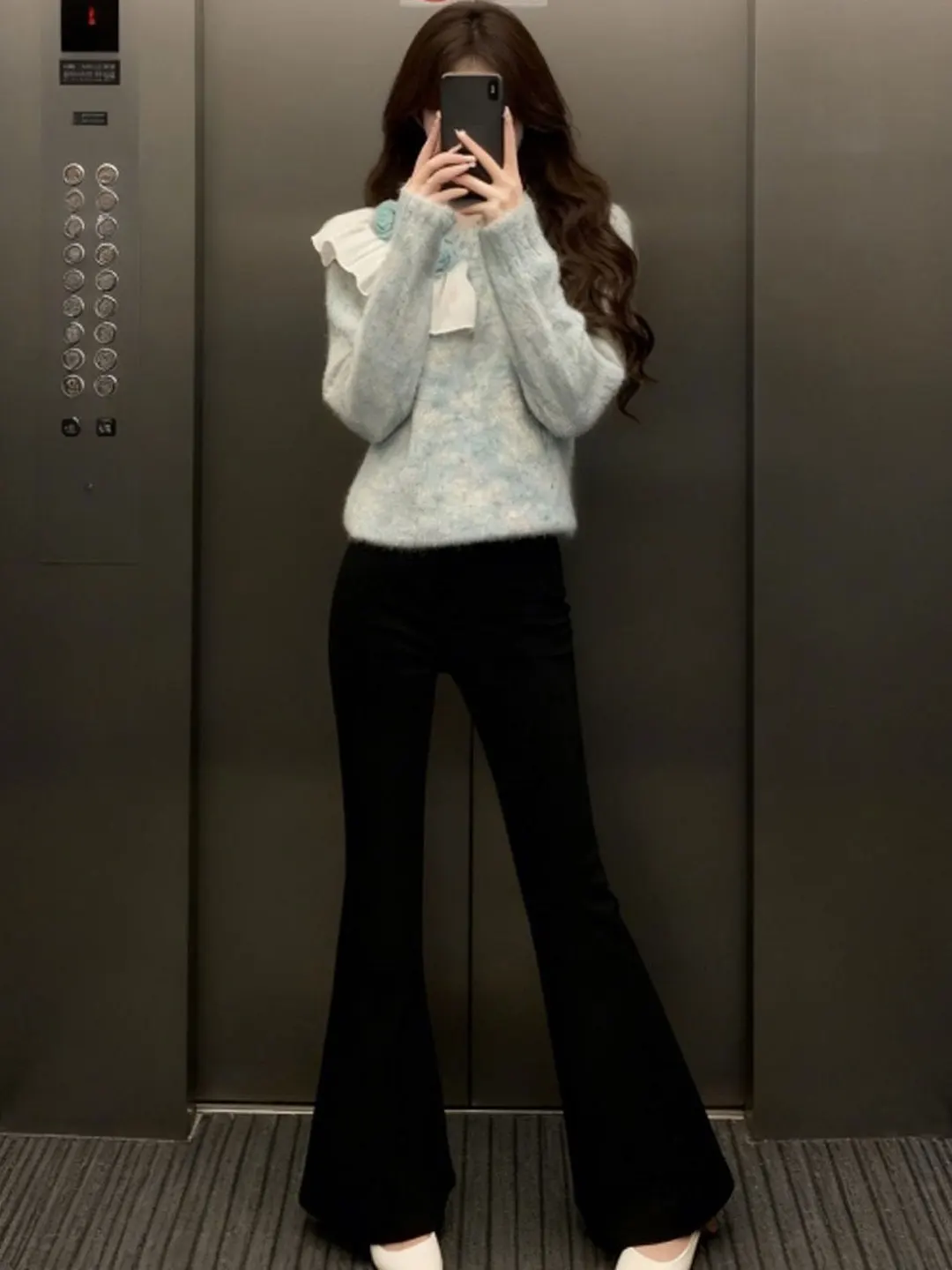 

Женский свитер Lazy Sle с 3D-вышивкой в виде цветов, модный весенний топ, удобный крой, длинный рукав, мягкий материал