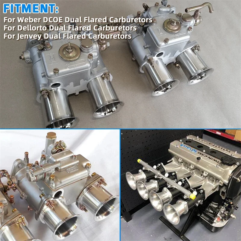 2PCS for Trumpet Weber DCOE Dellorto Jenvey Foam Carb Sock Air Filters Double carburetor sock style air filters