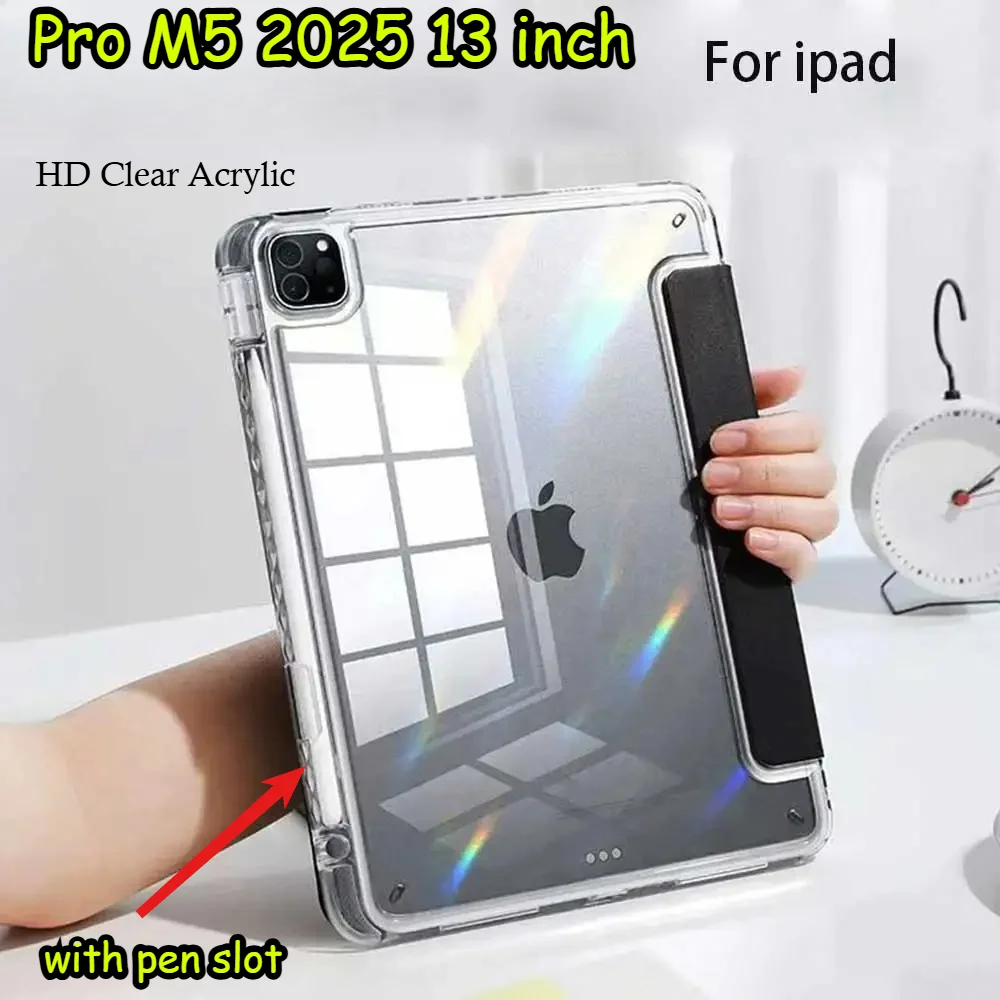 2025 Neue HD-Klar-Acryl-Hülle für IPad M5 Pro Air 13 11 M3 M2 M4 11. A16 12,9 Zoll 9 8 7 6 5 4 10 Th Mini 7 6 8,7 stoßfeste Abdeckung