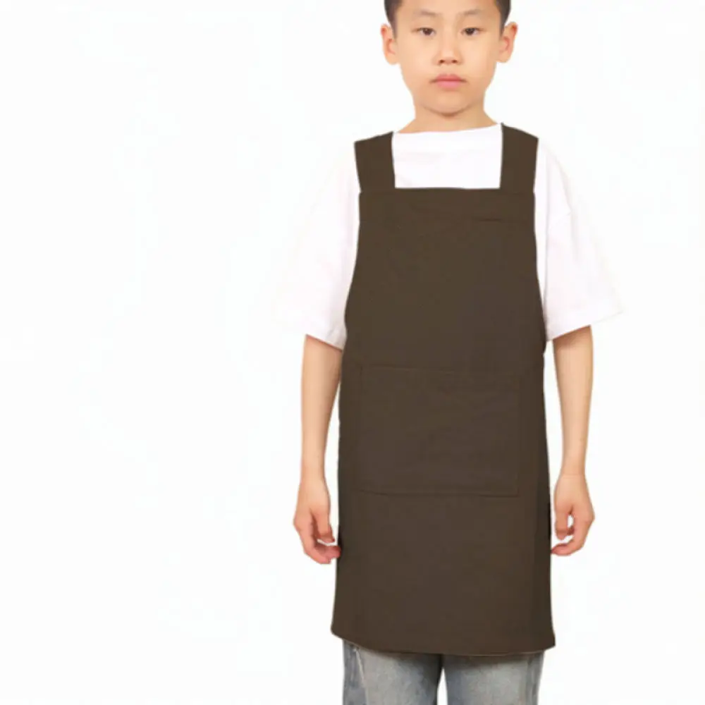Adjustable Children Art Smock For Drawing Painting Crafting Cooking Japanese Style Linen Bib Apron School Uniforms - view 5