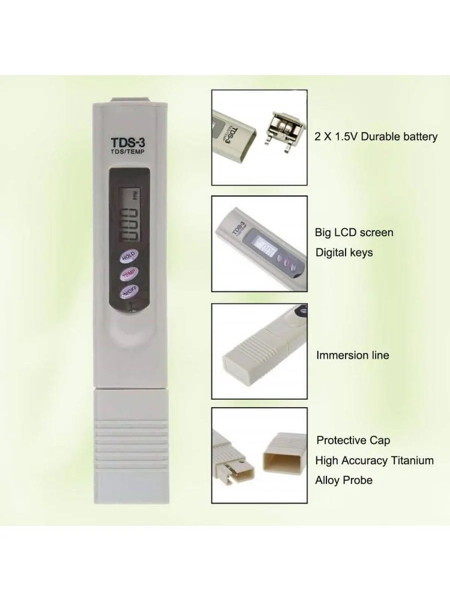 TDS-3 TDS Pen Portable Digital TDS Meter Filter Measuring Water Quality Purity Tester Tds Meter