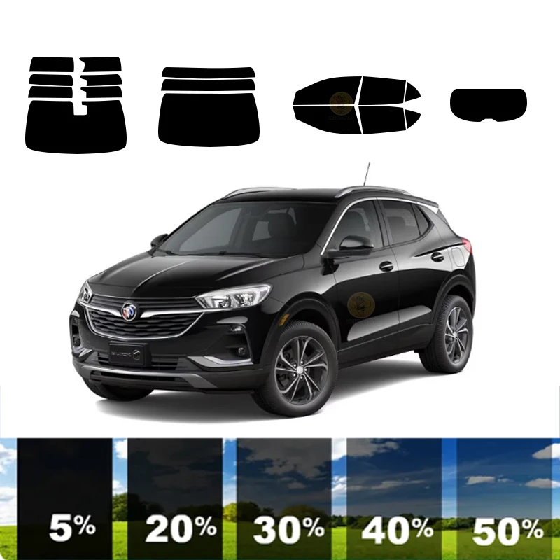 precut Removable Window Tint Film For Car 100% UVR 5%-35%VLT Heat Insulation Carbon ﻿For BUICK ENCORE GX 4 DR SUV 2020-2023