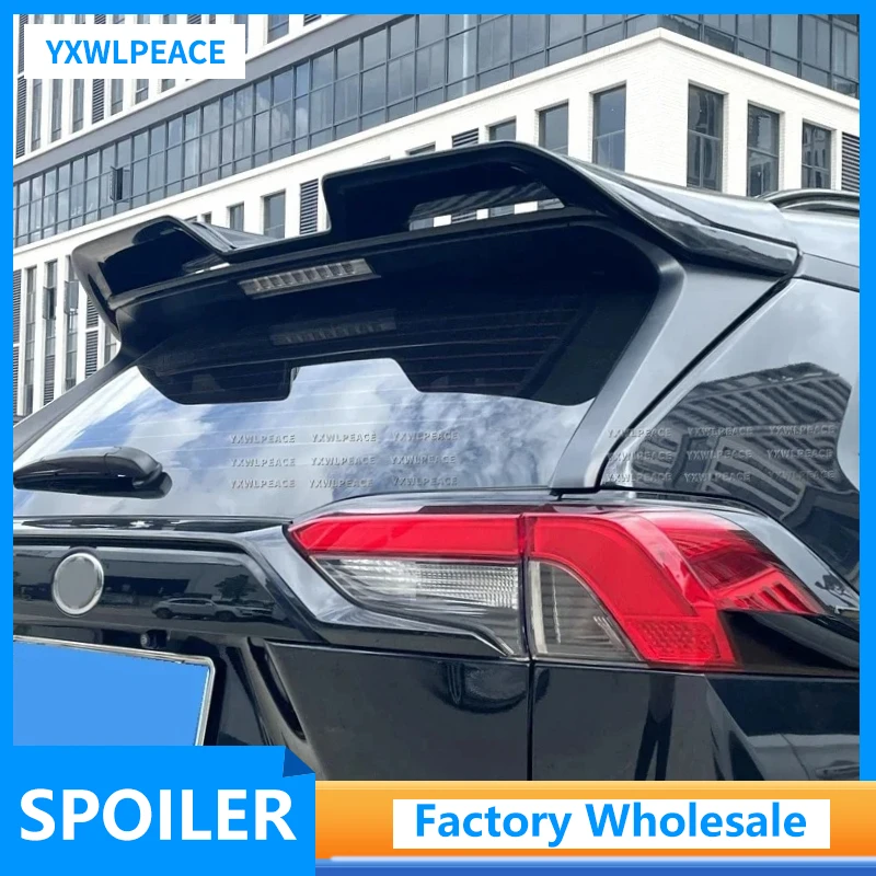 Para Toyota nuevo RAV4 Spoiler 2020 2021 2022 2023 ABS plástico estilo grande alerón trasero del techo alas del maletero Kit de carrocería Accesorios