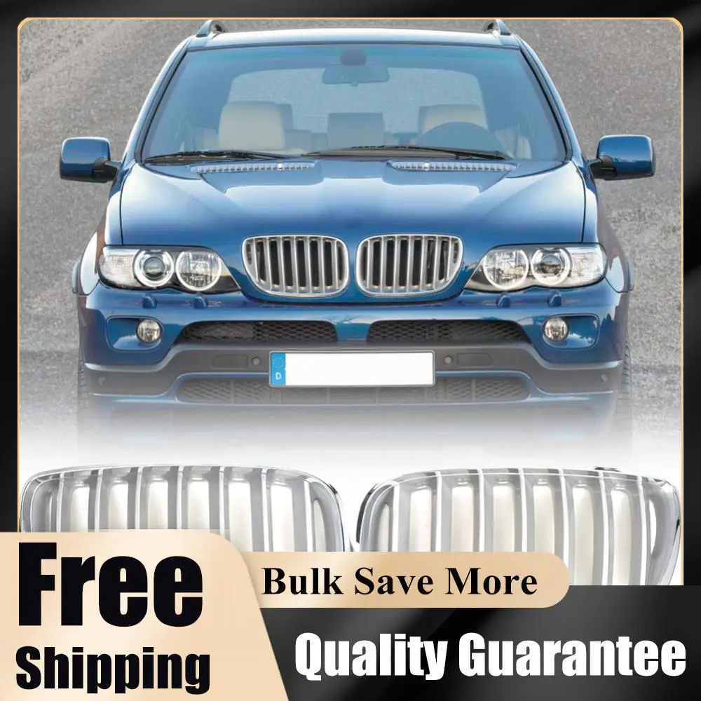 

Пара решеток радиатора для BMW X5 E53 04-06, номера 51137113733, 51137113734, из ABS-пластика, устойчивого к царапинам, верхние передние решетки капота