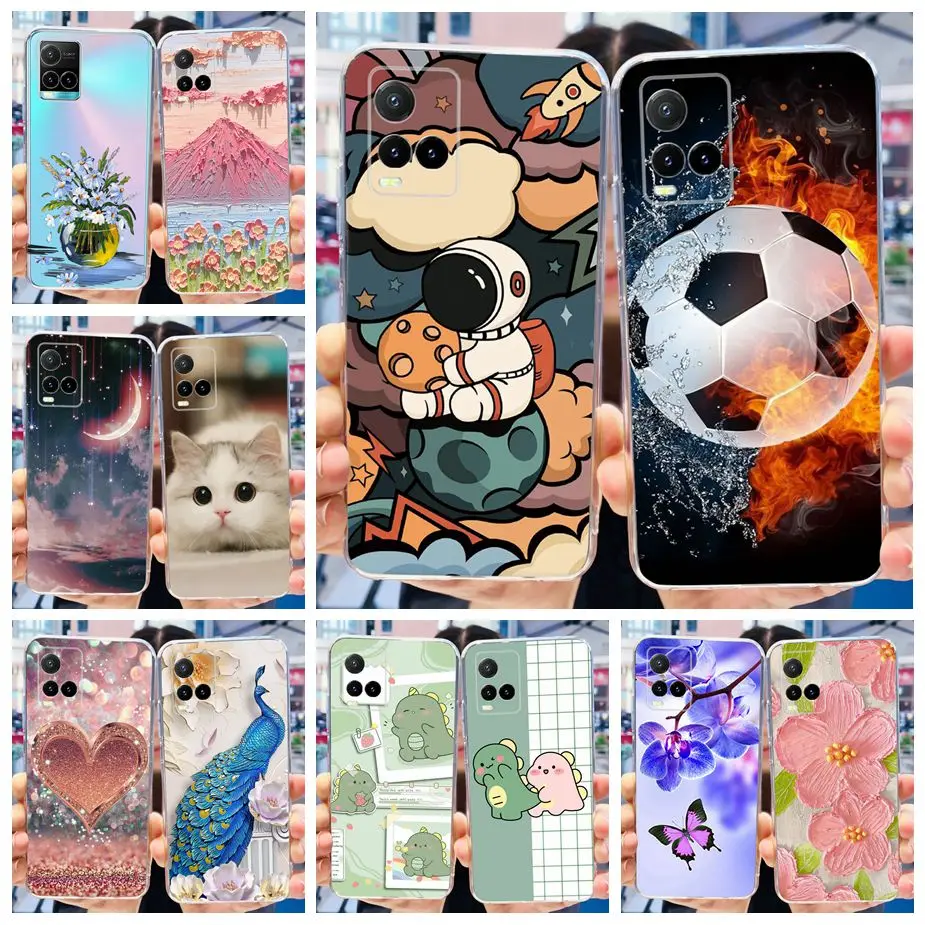 For Vivo Y33s 4G Case Vivo Y21 Y21s V2110 V2111 Cute Painted Cover Soft Silicone Phone Case For Vivo Y21s VivoY21 Y33s 4G Bumper