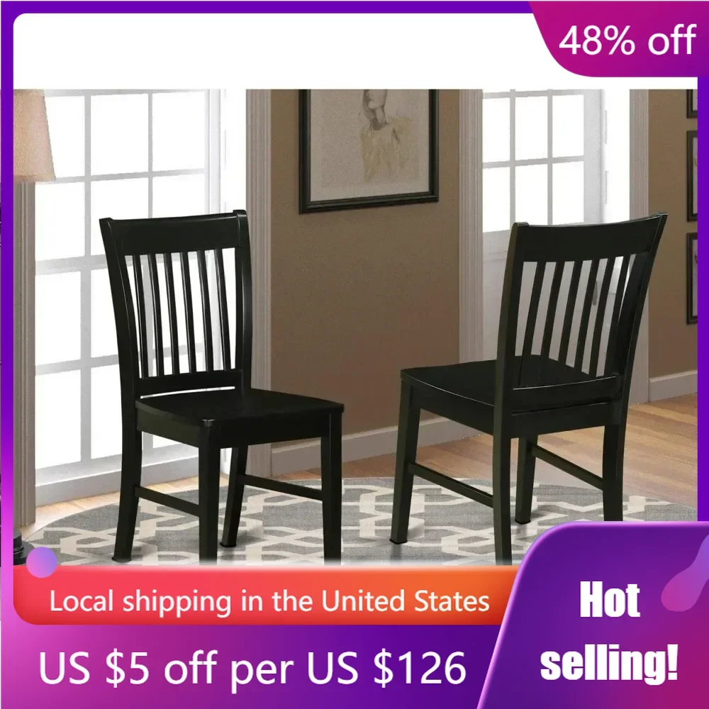 

Dining Slat Back Wood Seat Kitchen Chairs Living Room Armchairs Set of 2 Nordic Chair Freight Free Design Armchair Bar Stools