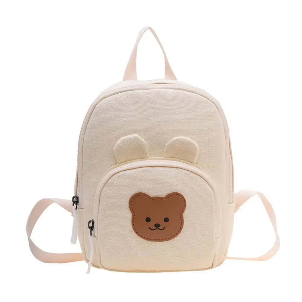 

Shoulder Bag Korean Kindergarten Schoolbag Canvas Cartoon Bear Kids Backpack Adjustable Children's Handbags Children's Day