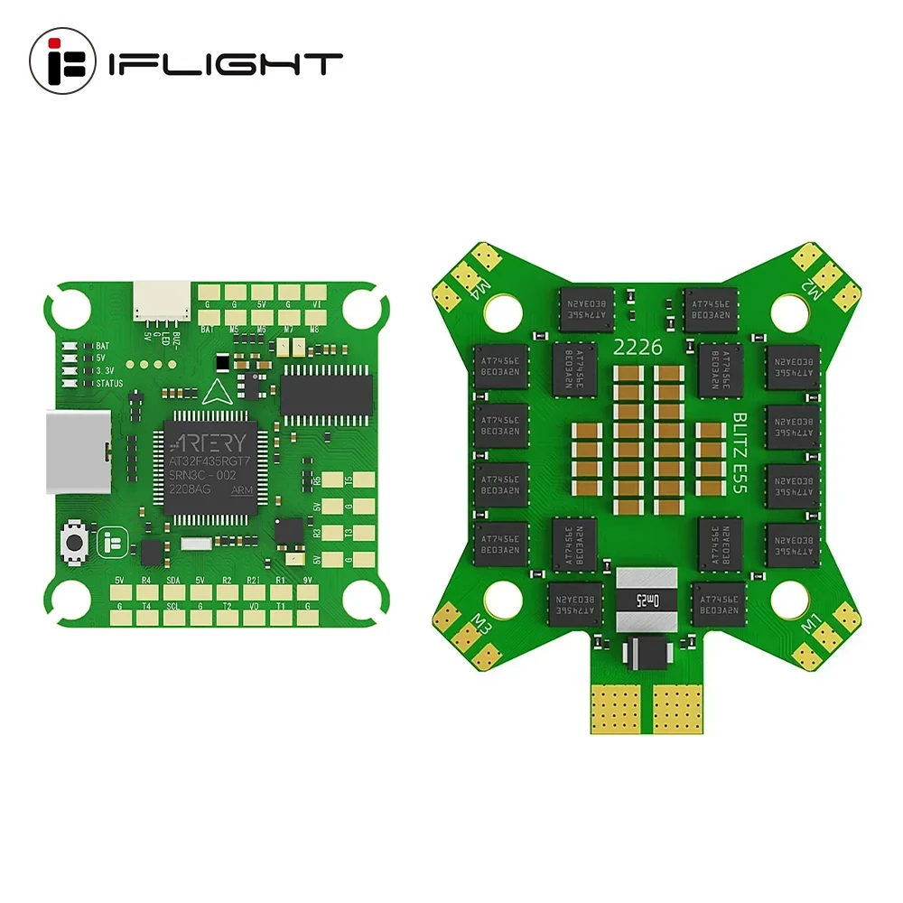 

IFlight BLITZ ATF435 Stack ICM42688 32MB Blackbox With BLITZ E55 4-IN-1 ESC 2-6S Lipo/ BLITZ 1.6W VTX for RC FPV Drone