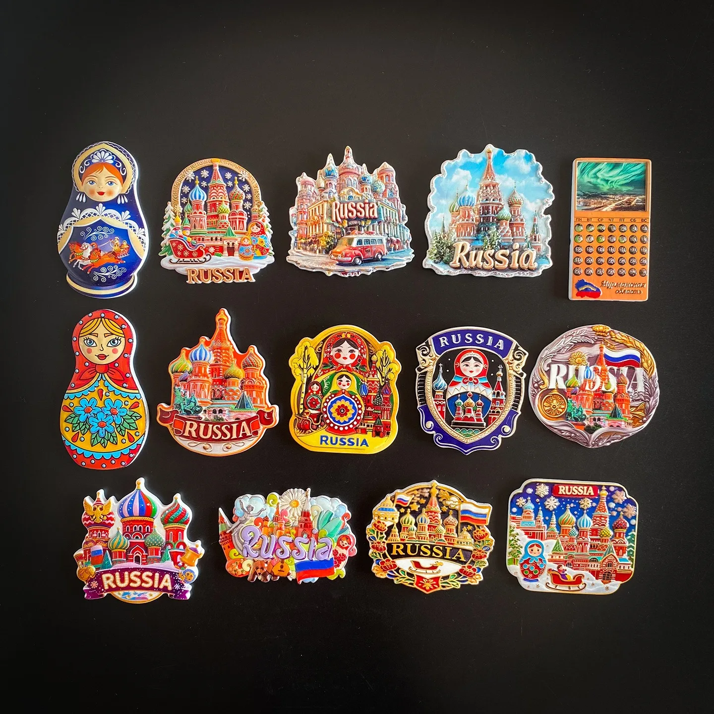 Russia 3D Fridge Magnets Tourism Souvenir Handicraft Resin Refrigerator Magnets Sticker Collection Gift Home Decoration Articles