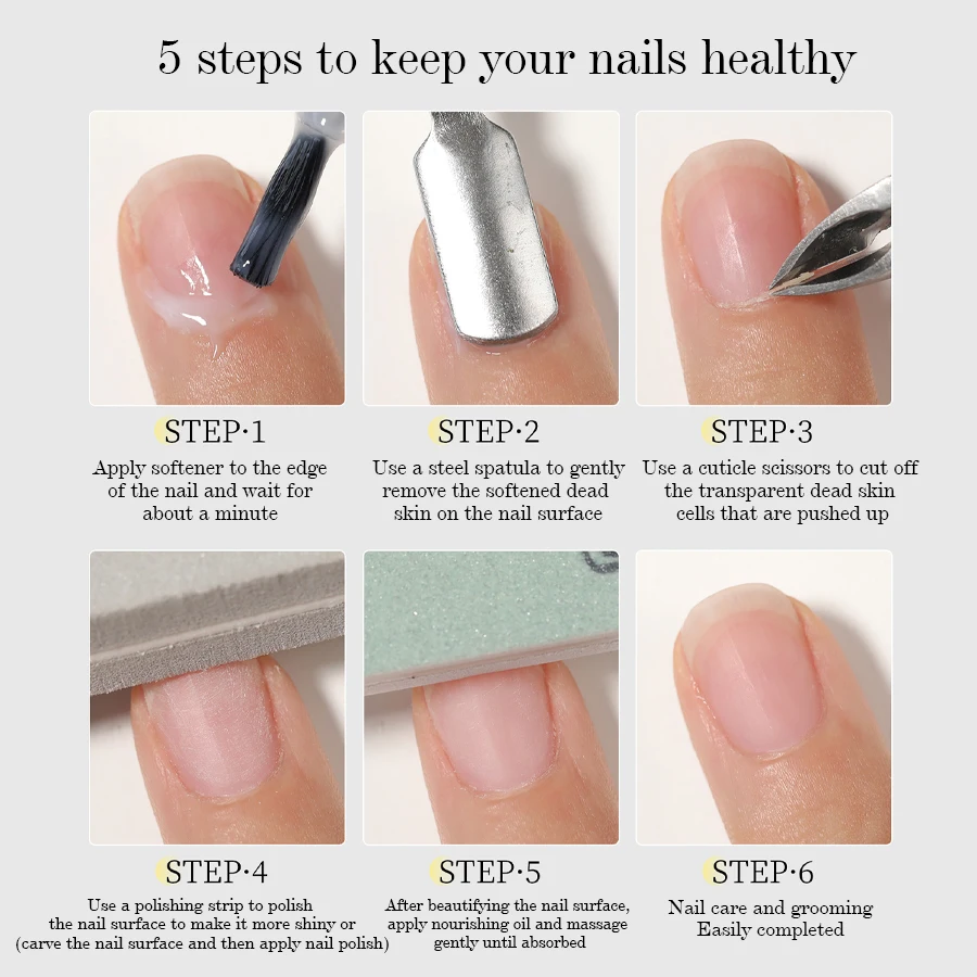 QAZIXU 10ml 네일 케어 큐티클 리무버 네일 폴리쉬 각질 제거 젤 매니큐어 트리트먼트 도구 네일 아트 DIY 살롱 홈용