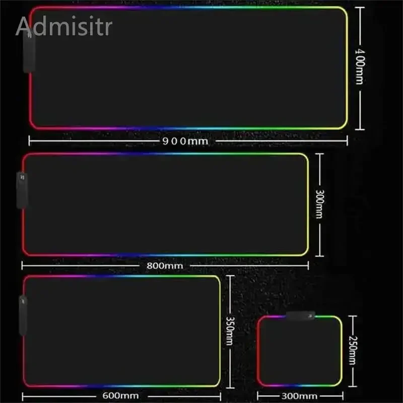 RGB Shenhe Mouse Pad Rubber Non-Slip Edge locking Mousepads Game Play Mats Notebook Computer Genshin Impact Desk Mat Home Decor