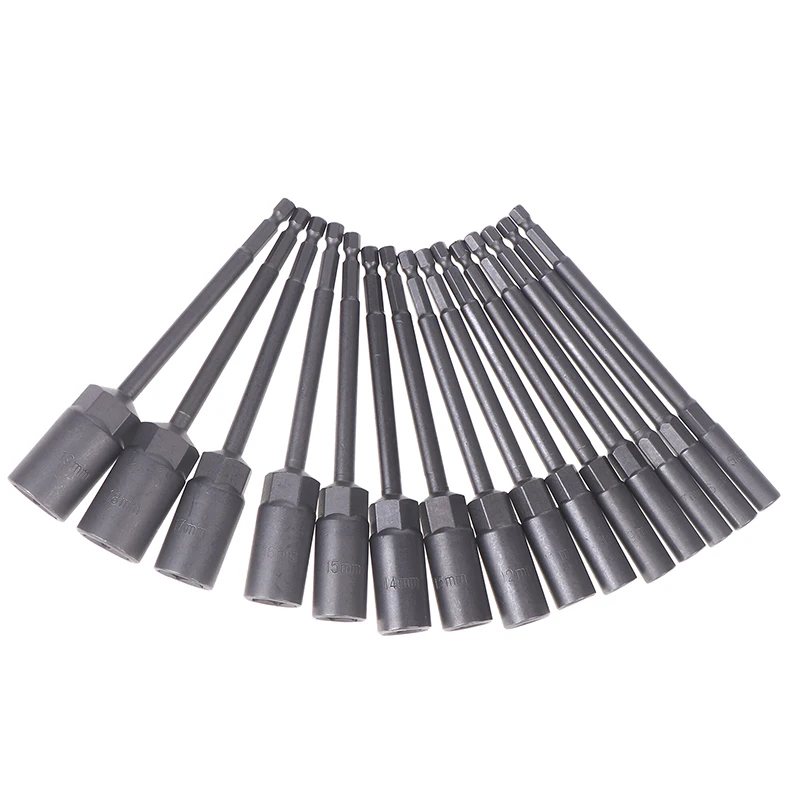 5.5-19mm Lengthen Electric Drill Socket Head Bolt Nut Driver Bit Impact Drill Bits Adapter Socket Wrench Extension Bar 150mm