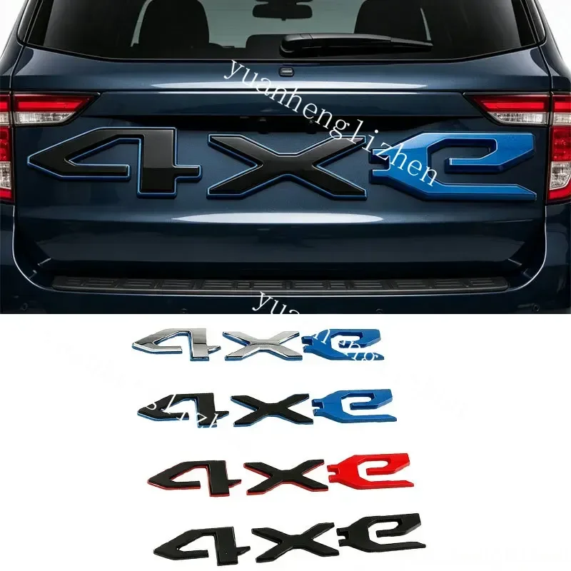 New 3D ABS 4xe Logo Car Trunk Letter Emblem Badge Sticker For Jeep For Compass Wrangler JL Grand Cherokee Renegade Accessories